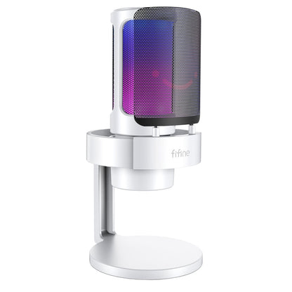 FIFINE USB Microphone for Recording and Streaming on PC and Mac Headphone