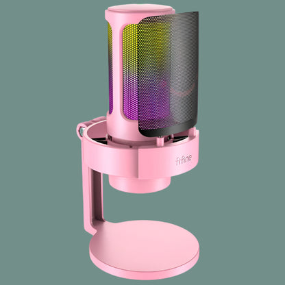 FIFINE USB Microphone for Recording and Streaming on PC and Mac Headphone